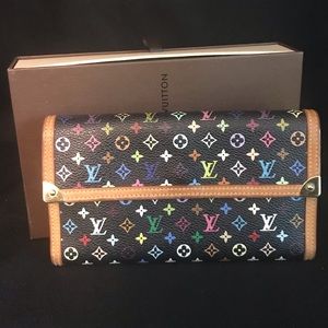 **SALE** LV Multi-Blk Trifold Wallet